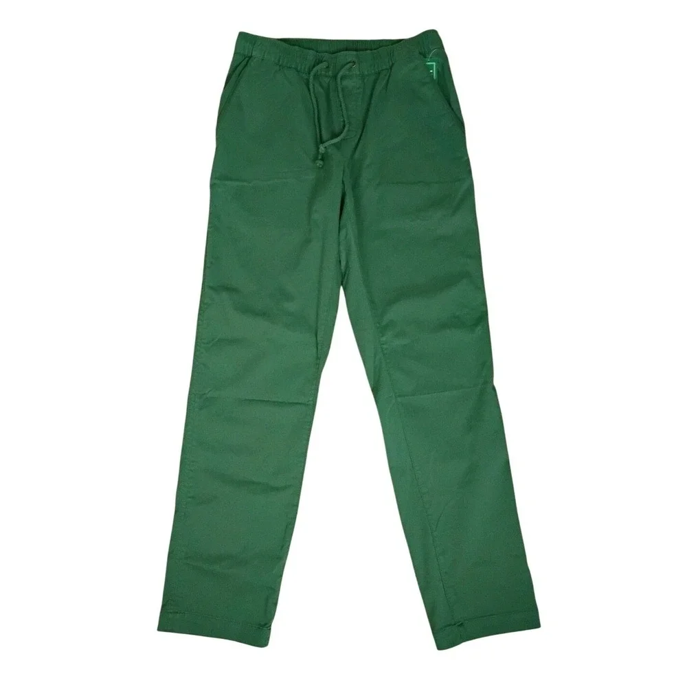 L.L.Bean Comfort Stretch Dock Pants Green Pull On  Mens Sz M 34